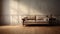 alone luxury classic sofa in empty room. - Generative ai