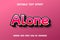 Alone text - editable gradient text effect