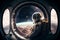 Alone in the Void: An Astronaut\\\'s View of the Interstellar created with Generative AI technology