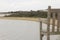 Alone Wood Bench and view to the Sea Landscape Australia Melbourne nice