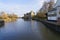 Along the deserted banks of the River Trent at Newark, Nottinghamshire