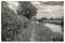 Along the Grand Union canal showing reflections in black and white