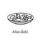 Aloo Gobi line icon. Traditional Indian dishes.