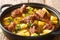 Aloo gosht is a meat curry, originating from the Indian subcontinent, and popular in Pakistani, Bangladeshi and North Indian