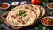 Aloo Paratha Indian Potato stuffed Flatbread. Served with fresh curd and tomato ketchup