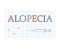 Alopecia word on checkered paper sheet