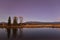 Alouette River and Golden Ears Mountain with aurora borealis