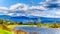 The Alouette River seen from the at the Pitt Polder near Maple Ridge in British Columbia