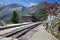 Alp Grum railway station is situated on the Bernina Railway