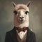 Alpaca in a Suit - Victorian 1800s Style (AI-Generated)