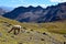 Alpacas near the Vilcanota Mountain Range in Peru