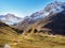 Alpe de Villar d`Arene huts in Ecrins national park, France