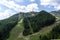 Alpe Lusia, Dolomites, Alps, Italy. Beautiful Mountain View. Summer mountain landscape in val di Fassa, Italian dolomites