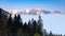 Alpenglow on mountains near Berchtesgaden