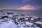 Alpenglow at Skagsanden beach on the Lofoten, Norway