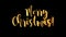 Alpha Channel Gold Titles Text Merry Christmas and Happy New Year with Particles and Sparks Concept of Holiday, Fun
