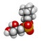 Alpha-GPC L-Alpha glycerylphosphorylcholine, choline alfoscerate molecule. 3D rendering. Atoms are represented as spheres with.