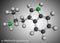 Alpha-Methyltryptamine, Î±MT, AMT,  molecule. It is psychedelic, stimulant, antidepressant and entactogen drug. Molecular model.