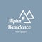 Alpha residence logo or symbol template design