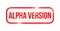 Alpha version - red grunge rubber, stamp