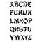 Alphabet.Abstract Black bokeh.Art of Lettering.