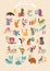 Alphabet & Animal Vector Set