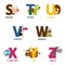 Alphabet animals from S to Z