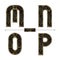 Alphabet Art Deco style in a set MNOP