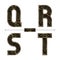 Alphabet Art Deco style in a set QRST