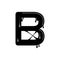 Alphabet B black slime logo or symbol template design