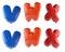 Alphabet Ballons letters V, W, X, 3d rendering, font colorful