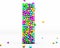 Alphabet balls multi-colored, kids font 3d render. Letter I. Isolated on white