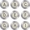 Alphabet Button - A-I
