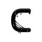 Alphabet C black slime logo or symbol template design