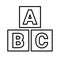 Alphabet, capitals, English, ABC line icon. Outline vector
