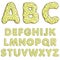 Alphabet cartoon letters font sweet donut style with candy. EPS10