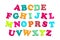 Alphabet with Colorful Letters