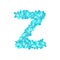 Alphabet Crystal diamond 3D virtual set letter Z illustration Ge