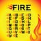 Alphabet fire letters set. Burning flame design element. Corporate branding identity design template on white background.