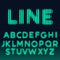 Alphabet font made with bold lines