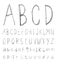 Alphabet font pencil line - Vector illustration