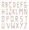 Alphabet font pencil school - Vector illustration