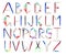 The Alphabet formed by office supplies