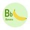 Alphabet Fruit B Banana Illustration Vector For Children