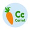 Alphabet Fruit C Carrot Illustration Vector For Children