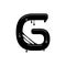 Alphabet G black slime logo or symbol template design