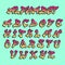 Alphabet graffity vector alphabetical font ABC by brush stroke with letters and numbers or grunge alphabetic typography