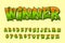 Alphabet Green Spooky Cartoon vector