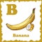 Alphabet for kids with fruits. Healthy letter abc B-Banana.