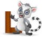 Alphabet L with Lemur cartoon